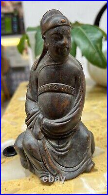 Fine Chinese Antique Wooden Statue. Ming thru Qing Dynasty