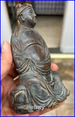 Fine Chinese Antique Wooden Statue. Ming thru Qing Dynasty