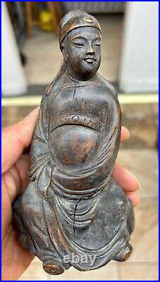 Fine Chinese Antique Wooden Statue. Ming thru Qing Dynasty