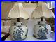 PAIR-of-Qing-dynasty-s-Geware-glaze-Blue-White-Chinese-Porcelain-Jar-table-lamp-01-edve