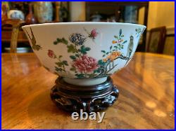 Rare & Important Chinese Qing Dynasty Famille Rose Bowl, Daoguang Mark & Period